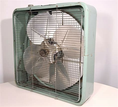 antique metal box fan|vintage lasko box fan.